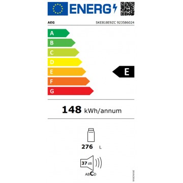 AEG SKE818E9ZC Εντοιχιζόμενο Ψυγείο Συντήρησης 276lt Υ176.9xΠ55.6xΒ54.9εκ. Λευκό